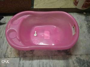 Baby's Pink Plastic Bather