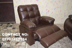 Brand New Recliners in Brown and Black color, Imported