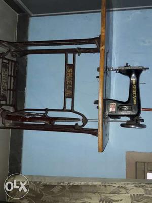 Brown And Black Shiela Treadle Sewing Machine