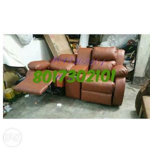 Brown Leather Home Theater Chair