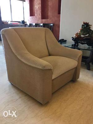 Brown Suede Sofa Chair