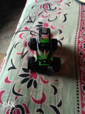 Green And Black Monster Truck RC Toy