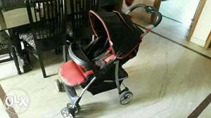 Li'l wanderers red stroller/baby pram in excellent condition
