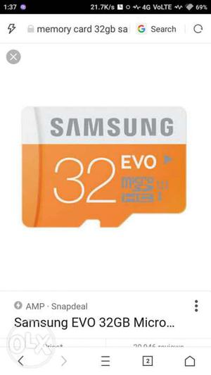 Samsung EVO 32 GBA MicroSD Card