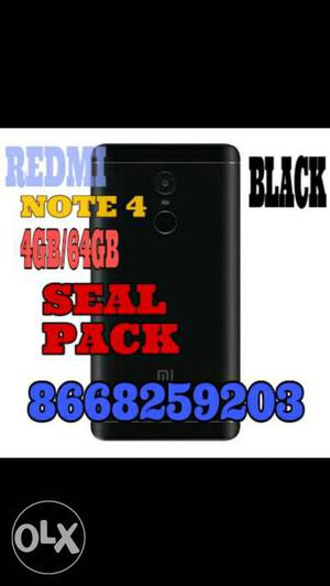 Untouched seal pack Mi Note 4 Black 4gb/64gb