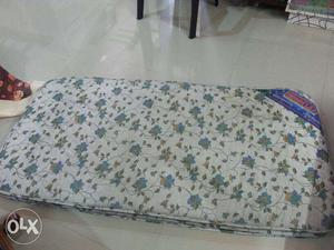 White, Blue, And Green Floral Mattress