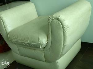 White Leather Sofa Armchair