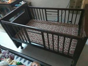 Wooden Baby Cot of size 4 ft. x 2.5 ft. with