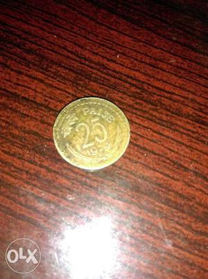 25 paisa  s coin lucky coin