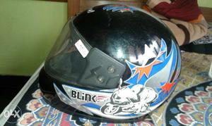 Black, Blue, And Gray Blink Full Face Helmet