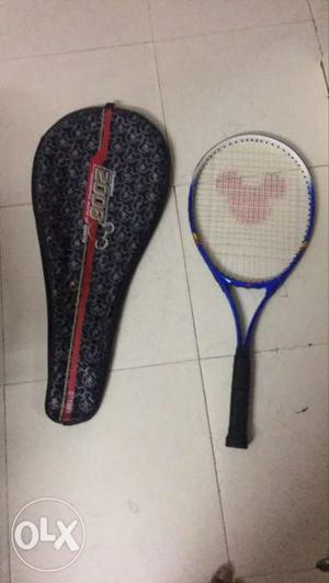 Blue,white And Black Badminton Racket With Bag