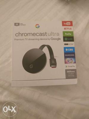 Chromecast Ultra with 4K capabilities. Lightly