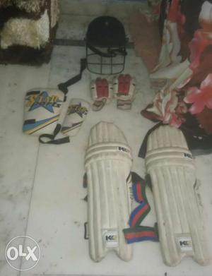 Cricket kit with pads,gloves., halmet, elbow and