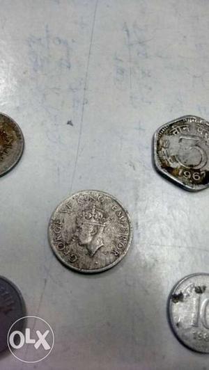 Five old Coins
