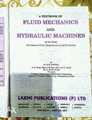 Fluid Mechanics and Hydraulic Machines by Dr. R. K. Bansal