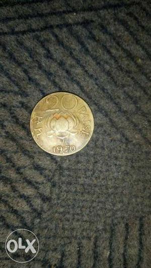 Indian 20 paisa  old gold color coin. If any