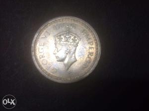 King George V One Rupee  Coin