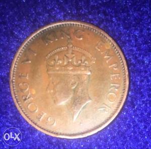 Round Gold George VI King Emperor Coin
