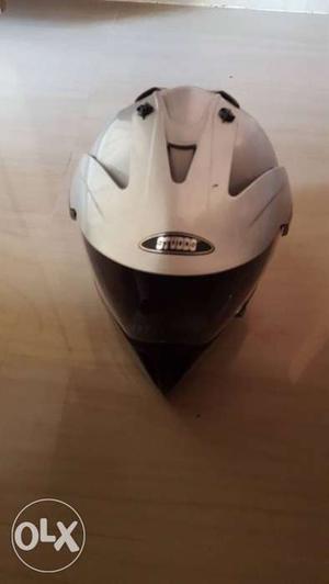 White And Black Full-face Helmet