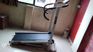 Black And Gray Manual Treadmill