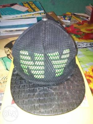 Black And Green NY Embroidered Cap