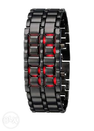 Black colour digital LED watch