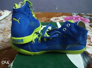 Blue-and-green Puma High-top Sneakers