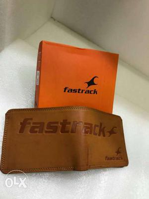Brown Fastrack Leather Bi-fold Wallet