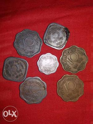 Collections of 2 paise 5paise and 10 paise coins