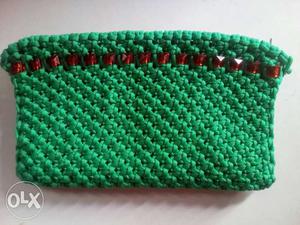 Green Knit Wallet