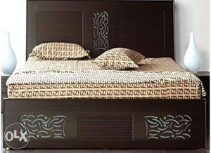 King Size Wooden Double Bed with Storage