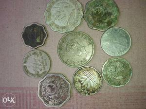 Nine Indian Coins