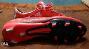 Pair Of Red Adidas Soccer Cleats