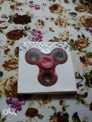 Red Tri Hand Spinner In Box