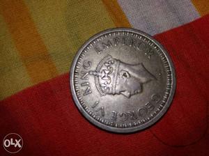 Round Silver George 4 King Emperor Coin