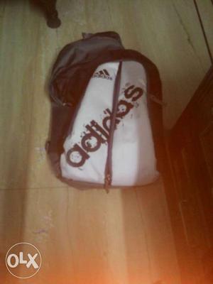 White And Black Adidas Backpack
