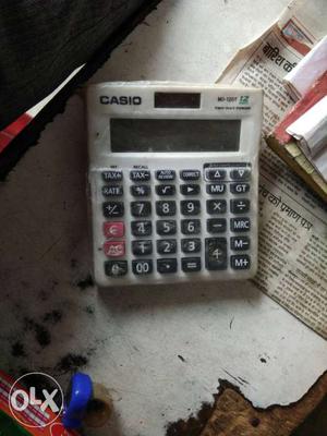 White Casio Desk Calculator