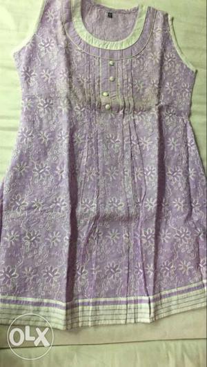 Women's Purple Kurti cotton