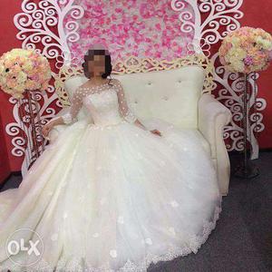 Women's White Designer Wedding Ball Gown