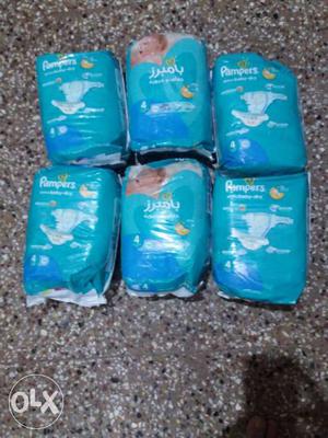6 Pampers Disposable Diapers Packs