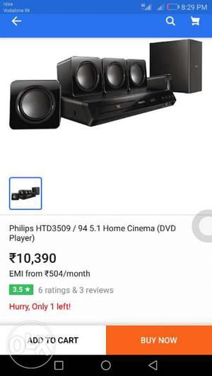Black Philips HTD Home Theater System