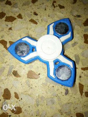 Blue And White 3-axis Fidget Hand Spinner