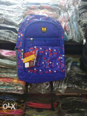 Blue,red And White Backpack