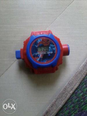 Red And Blue Spider-man Digital Watch