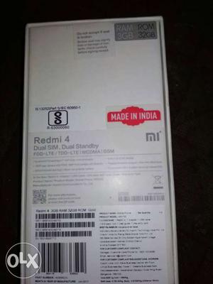 Redmi 4 only 2 days ues... 3gd ram and 32 gb