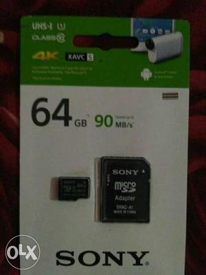 Sony packed 64 gb high speed memory card with