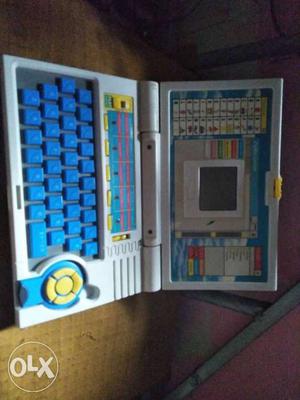 Toddler's White And Blue Learning Laptop