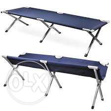 Two Blue Folding Tables