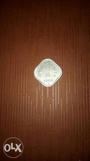 1 Silver Indian Paise Coin