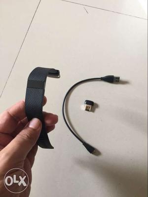 Almost unused Fitbit Charge HR black large belt